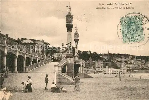 AK / Ansichtskarte San_Sebastian_Guipuzcoa Rotonda del Paseo de la Concha San_Sebastian_Guipuzcoa