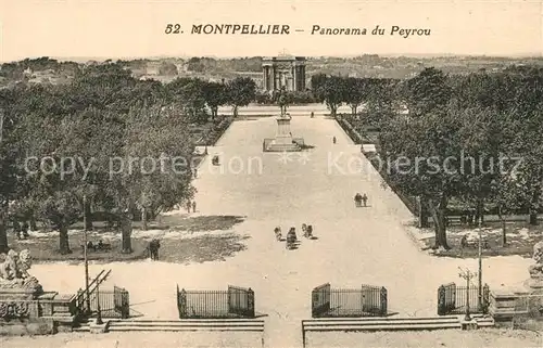 AK / Ansichtskarte Montpellier_Herault Panorama du Peyrou Montpellier Herault
