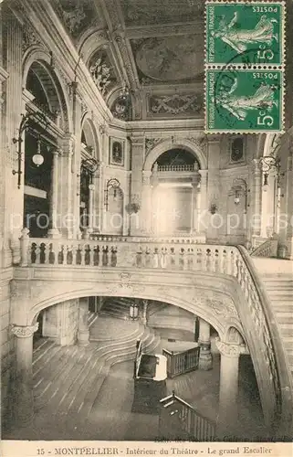 AK / Ansichtskarte Montpellier_Herault Interieur du Theatre Grand Escalier Montpellier Herault