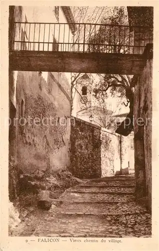 AK / Ansichtskarte Falicon Vieux chemin du village Falicon