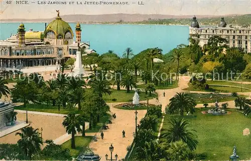 AK / Ansichtskarte Nice_Alpes_Maritimes Les jardins et la Jetee Promenade Cote d Azur Nice_Alpes_Maritimes
