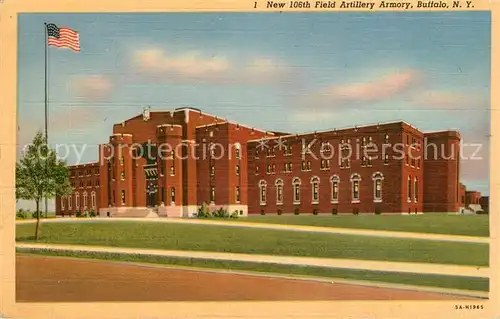 AK / Ansichtskarte Buffalo_New_York New 106th Field Artillery Armory Illustration Buffalo_New_York
