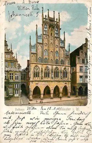AK / Ansichtskarte Muenster_Westfalen Rathaus Muenster_Westfalen