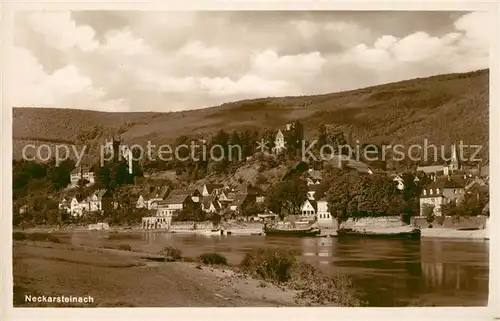 AK / Ansichtskarte Neckarsteinach Blick ueber den Neckar zur Stadt Neckarsteinach