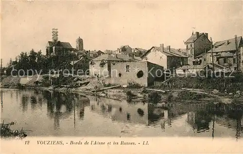 AK / Ansichtskarte Vouziers Bords de l Aisne les Ruines Vouziers