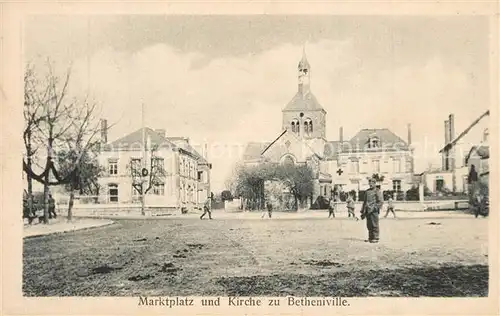 AK / Ansichtskarte Betheniville Marktplatz und Kirche Betheniville