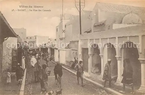 AK / Ansichtskarte Rabat_Marokko La Rue des Consuls Rabat Marokko