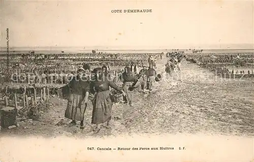 AK / Ansichtskarte Cancale Retour des parcs aux Huitres Cancale