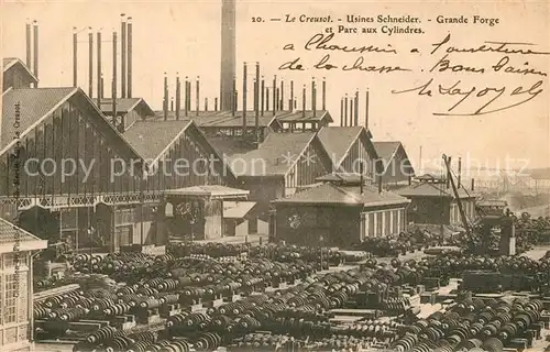 AK / Ansichtskarte Le_Creusot_Saone et Loire Usines Schneider Grande Forge et Parc aux Cylindres Le_Creusot_Saone et Loire
