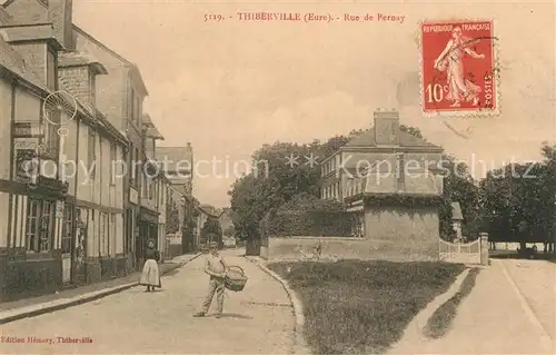 AK / Ansichtskarte Thiberville Rue de Bernay Thiberville