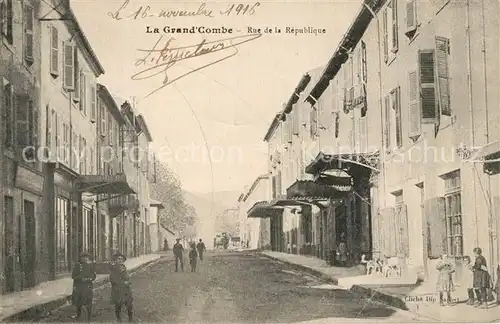 AK / Ansichtskarte La_Grand Combe Rue de la Republique La_Grand Combe