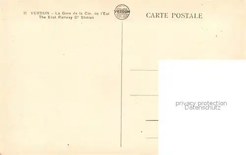 AK / Ansichtskarte Verdun_Meuse La Gare et la Cie de l Est Verdun Meuse