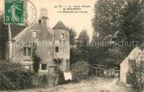 AK / Ansichtskarte Mandres les Roses Vieux Moulin de Rochopt Passerelle sur l Yerres Mandres les Roses