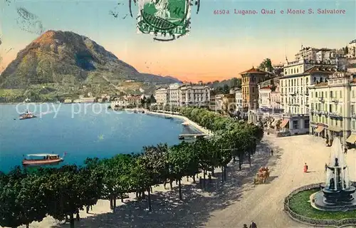 AK / Ansichtskarte Lugano_TI Quai Monte San Salvatore  Lugano_TI