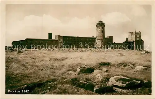 AK / Ansichtskarte Brocken_Harz Aussichtsturm Berghotel Brocken Harz