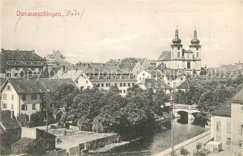 AK / Ansichtskarte Donaueschingen Ansicht mit Kirche Donaueschingen