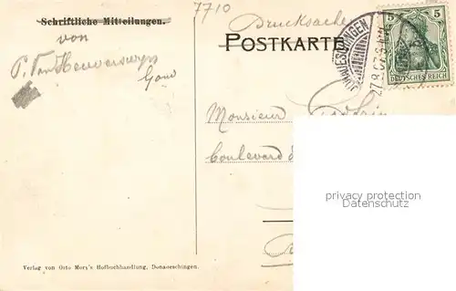 AK / Ansichtskarte Donaueschingen Ansicht mit Kirche Donaueschingen