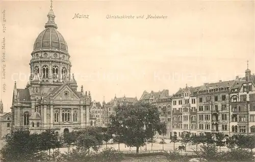 AK / Ansichtskarte Mainz_Rhein Christuskirche und Neubauten Mainz Rhein