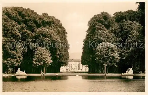 AK / Ansichtskarte Schwetzingen Schlossgarten Blick zum Schloss Schwetzingen