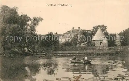 AK / Ansichtskarte Neviges_Velbert Schloss Hardenberg Partie am Wasser Neviges Velbert