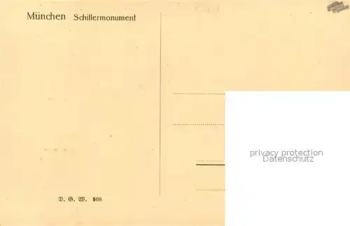 AK / Ansichtskarte Muenchen Villa Stuck Schillermonument Muenchen