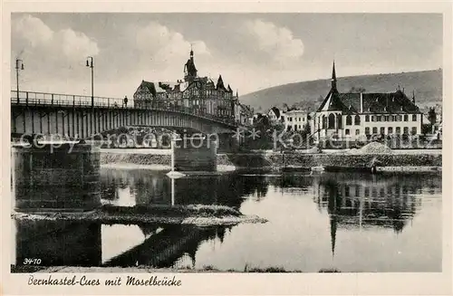 AK / Ansichtskarte Bernkastel Kues mit Moselbruecke Bernkastel Kues