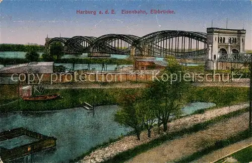 AK / Ansichtskarte Harburg_Hamburg Eisenbahn Elbbruecke Harburg Hamburg