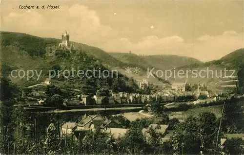 AK / Ansichtskarte Cochem_Mosel Panorama Blick zur Reichsburg Cochem Mosel