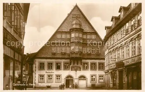 AK / Ansichtskarte Osterode_Harz Rathaus Altstadt Osterode_Harz