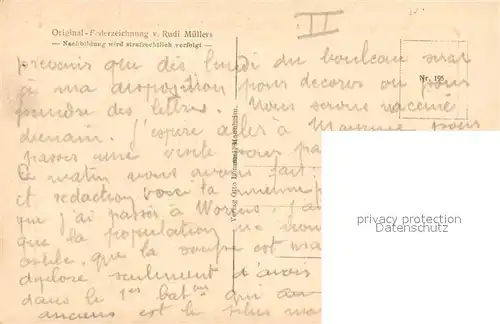 AK / Ansichtskarte Worms_Rhein Festspielhaus Original Federzeichnung von Rudi Muellers Kuenstlerkarte Worms Rhein