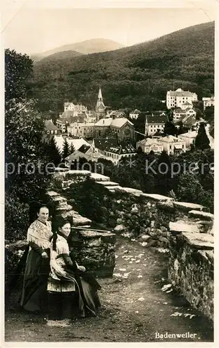 AK / Ansichtskarte Badenweiler Blick von der Burg Trachten Badenweiler