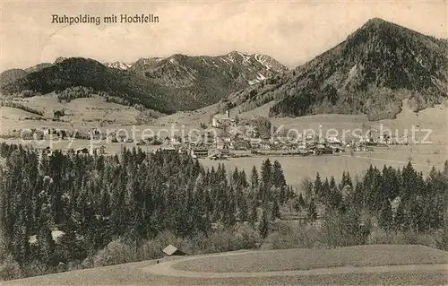 AK / Ansichtskarte Ruhpolding Landschaftspanorama mit Hochfelln Chiemgauer Alpen Ruhpolding