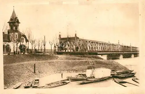 AK / Ansichtskarte Strassburg_Elsass Rheinbruecke Strassburg Elsass