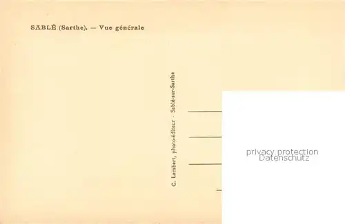 AK / Ansichtskarte Sable sur Sarthe Vue generale Eglise Chateau Sable sur Sarthe