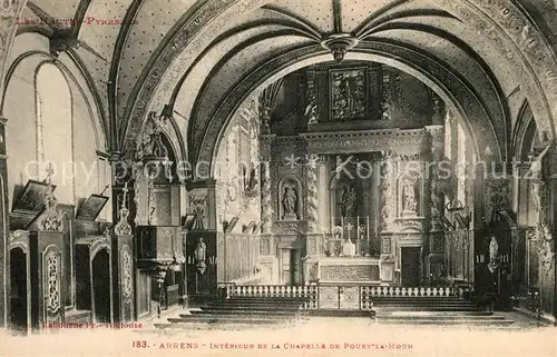AK / Ansichtskarte Arrens Marsous Interieur de la Chapelle de Pouey la Houn Arrens Marsous