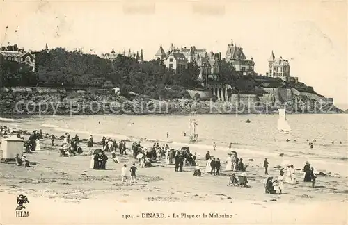AK / Ansichtskarte Dinard_Ille_et_Vilaine_Bretagne La plage et la Malouine Dinard_Ille
