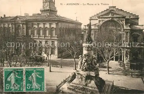 AK / Ansichtskarte Avignon_Vaucluse La Mairie et le Theatre Monument Avignon Vaucluse