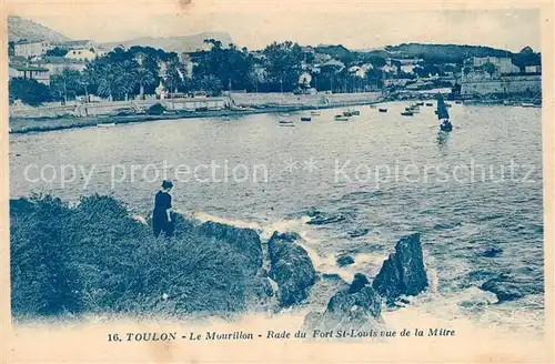 AK / Ansichtskarte Toulon_Var Le Mourillon Rade du Fort Saint Louis vue de la Mitre Cote d Azur Toulon_Var