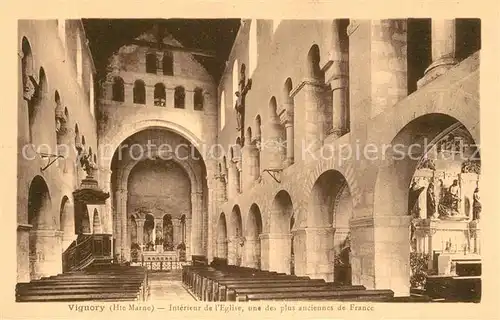 AK / Ansichtskarte Vignory Interieur de l Eglise Vignory