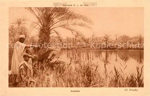 AK / Ansichtskarte Djamaa_Algerien Etang 