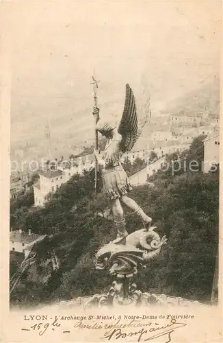 AK / Ansichtskarte Lyon_France Archange Saint Michel a Notre Dame de Fourviere Lyon France