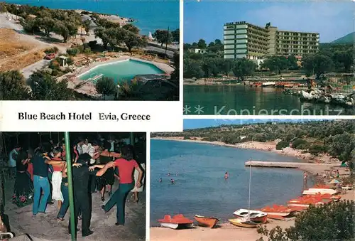 AK / Ansichtskarte Evia_Griechenland_Greece Blue Beach Hotel Disco Strand Swimming Pool Evia_Griechenland_Greece