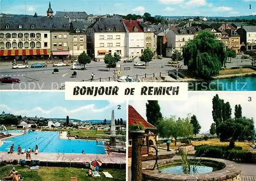 AK / Ansichtskarte Remich Esplanade et Moselle Piscines Minigolf Remich