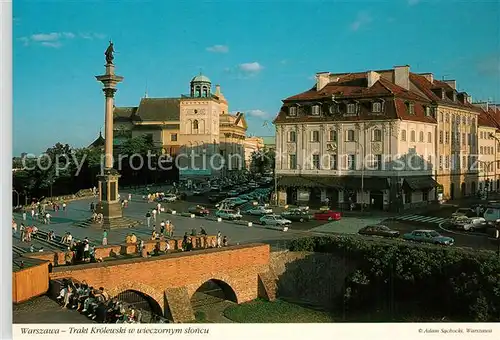 AK / Ansichtskarte Warszawa Trakt Krolewski w wieczornym sloncu Koenigsmeile in der Abendsonne Warszawa