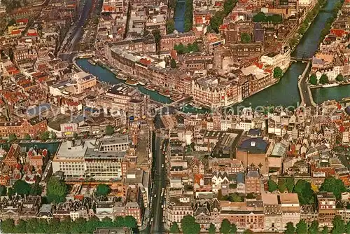 AK / Ansichtskarte Amsterdam_Niederlande Altstadt alter Minzerturm Fliegeraufnahme Amsterdam_Niederlande