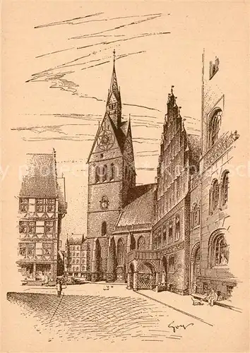 AK / Ansichtskarte Hannover Hannoversche Baudenkmaeler nach Originalen von F. O. Goy Nr. 15 Kuenstlerkarte Hannover