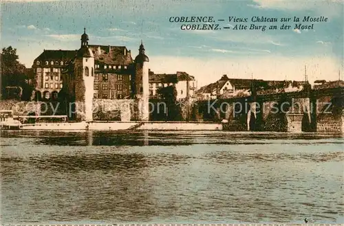 AK / Ansichtskarte Koblenz_Rhein Alte Burg an der Mosel Koblenz_Rhein