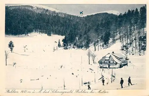 AK / Ansichtskarte Multen Belchen Berggasthof Wintersport Schwarzwald Multen