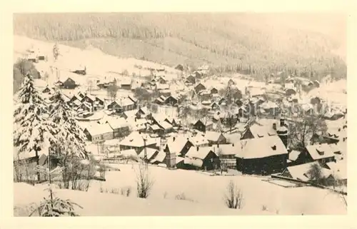 AK / Ansichtskarte Manebach Panorama Kurort im Winter Manebach