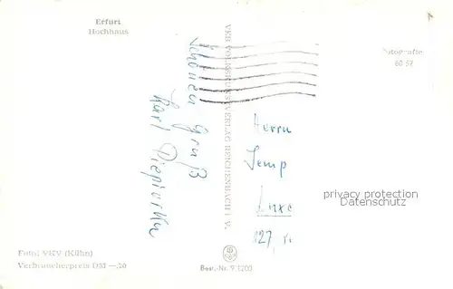 AK / Ansichtskarte Erfurt Hochhaus Erfurt